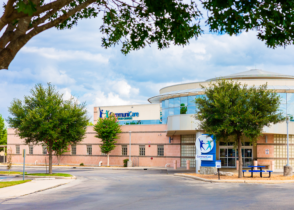 Exterior picture of CommuniCare's East Campus clinic in San Antonio, TX. Photo credit: Matt Gomez.