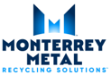 Monterrey Metal Recycling Solutions stacked vertical logo in shades of blue.